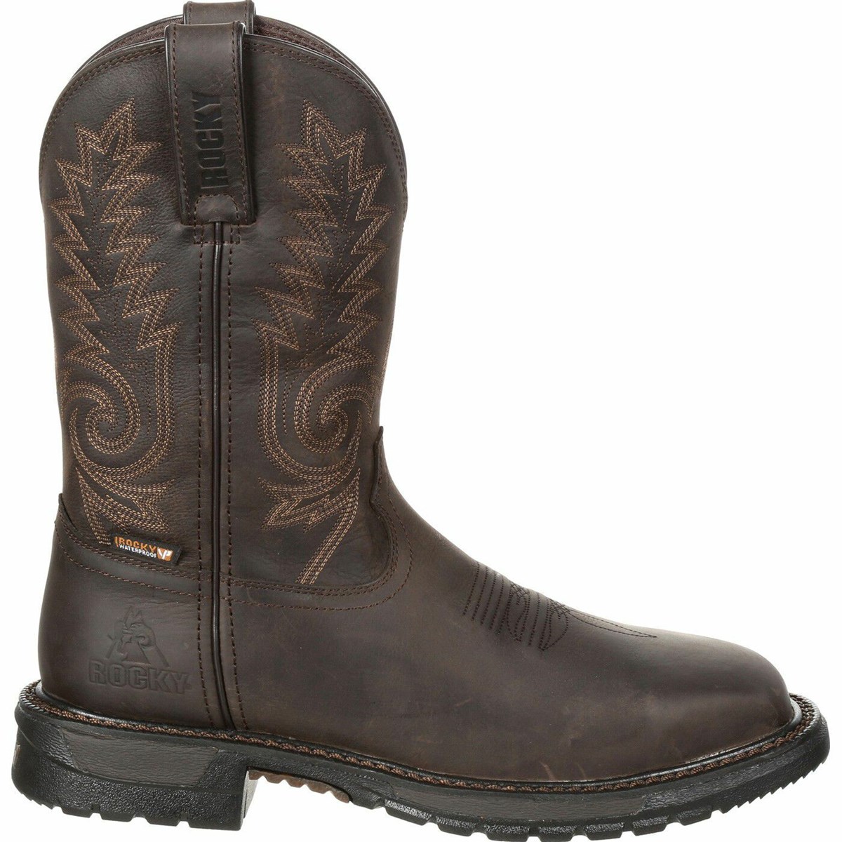 Rocky Western Boots Cheap Online - Dark Brown Mens Original Ride FLX ...